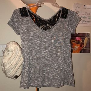 Gray dress up/ dress down tee